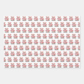 Feuille De Papier Cadeau Joyeux Flamants roses roses de Noël (Devant 3)