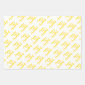 Feuille De Papier Cadeau Joyeux Hanoukka Moderne Typographie de vacances (Devant 2)