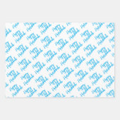 Feuille De Papier Cadeau Joyeux Hanoukka Moderne Typographie de vacances (Devant)