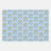 Feuille De Papier Cadeau Joyeux Hanukkah Mélange de Couleurs Mignon (Devant)
