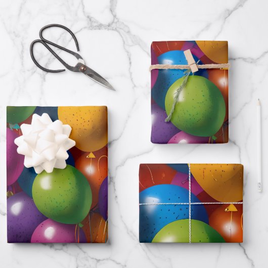 Feuille De Papier Cadeau Joyeux Invitation d'anniversaire (Recto)