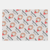 Feuille De Papier Cadeau Joyeux Joyeux Jours Personnalisés Cookie Wreath (Devant 3)