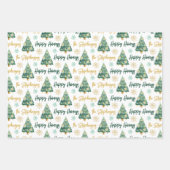 Feuille De Papier Cadeau Joyeux Joyeux Jours Personnalisés Moderne Script A (Devant 2)