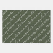 Feuille De Papier Cadeau Joyeux Joyeux Joyeux Joyeux Joyeux Noël Rustique (Devant 2)