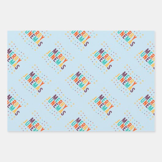 Feuille De Papier Cadeau Joyeux Junemas (Devant 3)