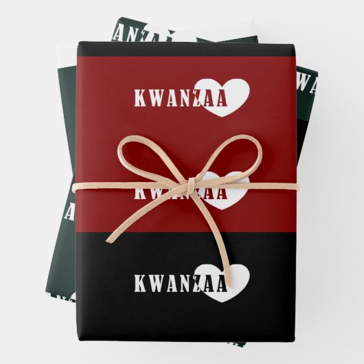 Feuille De Papier Cadeau Joyeux Kwanzaa (En situation)