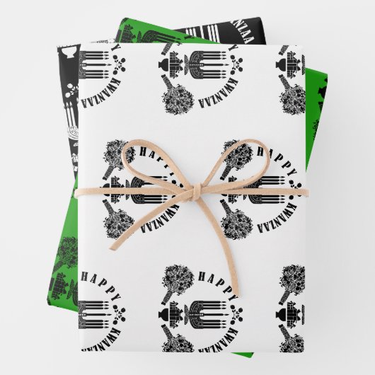 Feuille De Papier Cadeau Joyeux Kwanzaa (En situation)