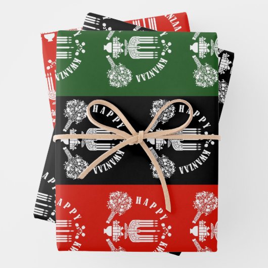 Feuille De Papier Cadeau Joyeux Kwanzaa (En situation)