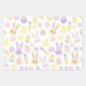 Feuille De Papier Cadeau Joyeux lapin violet de Pâques (Devant 2)