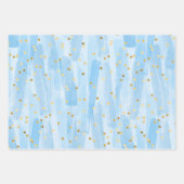 Feuille De Papier Cadeau Joyeux Mère's jour bébé rose & bleu ensemble de 3 (Devant 2)