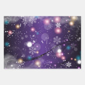 Feuille De Papier Cadeau Joyeux Misty violet Noël hiver Wonderland (Devant 3)