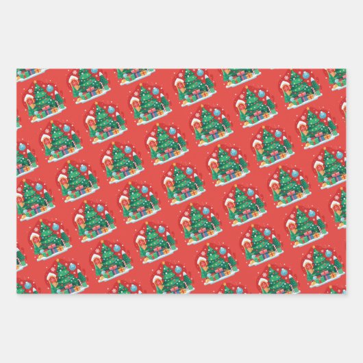 Feuille De Papier Cadeau Joyeux Noël (Devant)