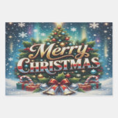 Feuille De Papier Cadeau Joyeux Noël (Devant 3)