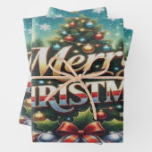 Feuille De Papier Cadeau Joyeux Noël (En situation)