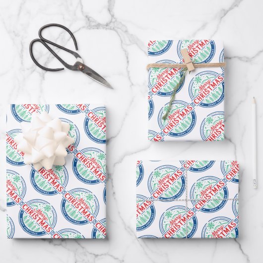 Feuille De Papier Cadeau Joyeux Noël 2 (Recto)