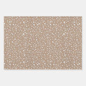 Feuille De Papier Cadeau Joyeux Noël, arbres, vacances rustiques pois (Devant 3)