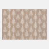 Feuille De Papier Cadeau Joyeux Noël, arbres, vacances rustiques pois (Devant)