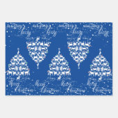 Feuille De Papier Cadeau Joyeux Noël Chèvre Arbres de Noël (Devant)