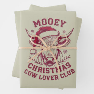 Feuille De Papier Cadeau Joyeux Noël Club de l'Amant de Vache Occidental Sa