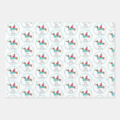 Feuille De Papier Cadeau Joyeux Noël Dachshund (Devant)