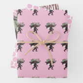 Feuille De Papier Cadeau Joyeux Noël de Bigfoot (En situation)