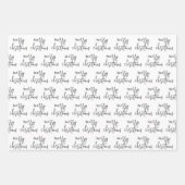 Feuille De Papier Cadeau Joyeux Noël de Noël moderne (Devant)