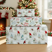 Feuille De Papier Cadeau Joyeux Noël en neige