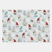 Feuille De Papier Cadeau Joyeux Noël en neige (Devant)