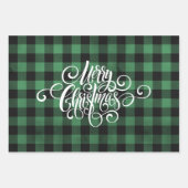 Feuille De Papier Cadeau Joyeux Noël En vichy Joyeux Noël (Devant 3)