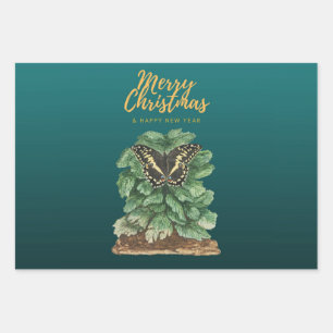Feuille De Papier Cadeau Joyeux Noël et Bonne Année
