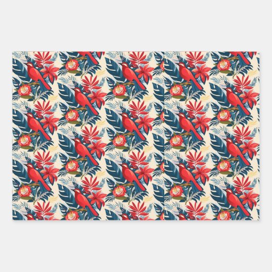 Feuille De Papier Cadeau Joyeux Noël et Bonne Année ! 2026 Blue Bird (Devant 3)