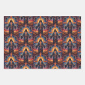 Feuille De Papier Cadeau Joyeux Noël Festif (Devant 2)