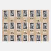 Feuille De Papier Cadeau Joyeux Noël Festive Customisé Photo - Kraft (Devant 2)