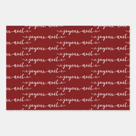 Feuille De Papier Cadeau Joyeux Noel French Design (Devant 2)