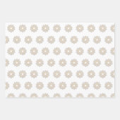 Feuille De Papier Cadeau Joyeux Noël Gold & Silver Star, Blanc (Devant 2)