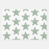 Feuille De Papier Cadeau Joyeux Noël Green Calligraphie Star (Devant)