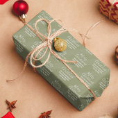 Feuille De Papier Cadeau Joyeux Noël hiver Holly verdure