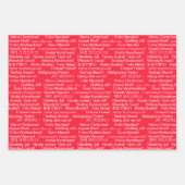 Feuille De Papier Cadeau Joyeux Noël international (Devant 3)