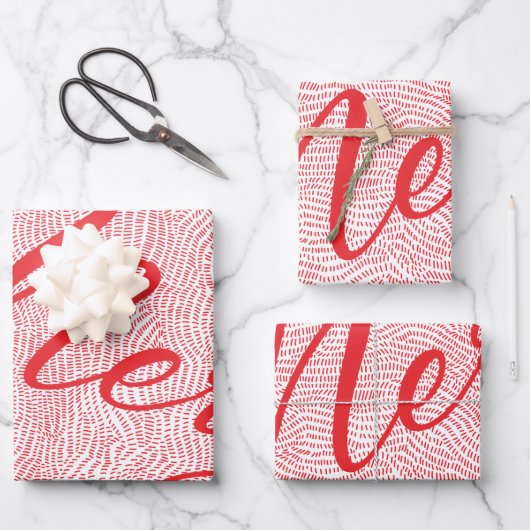 Feuille De Papier Cadeau Joyeux Noël Joyeux Noël Joyeux Fun Main Fun (Recto)