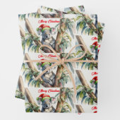 Feuille De Papier Cadeau Joyeux Noël Koala assis à Gumtree (En situation)