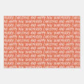 Feuille De Papier Cadeau Joyeux Noël merveilleux Bonne année (Devant)