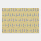 Feuille De Papier Cadeau Joyeux Noël Motif de l'arbre Houndstooth (Devant)