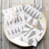 Feuille De Papier Cadeau Joyeux Noël Motif de l'arbre Houndstooth