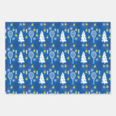Feuille De Papier Cadeau 🎄 Joyeux Noël 🎾 motif de tennis (Devant 3)
