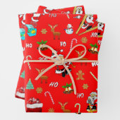 Feuille De Papier Cadeau Joyeux Noël Nice Naughty 25 décembre Noël (En situation)