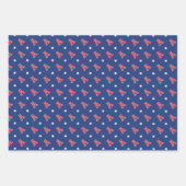 Feuille De Papier Cadeau Joyeux Noël Nom Monogramme Marine Ado rouge garçon (Devant 3)