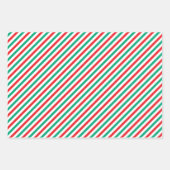 Feuille De Papier Cadeau Joyeux Noël Nom Monogramme Rouge Vert Enfants (Devant 2)