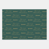 Feuille De Papier Cadeau Joyeux Noël Nom personnalisé, Joyeuses fêtes (Devant)