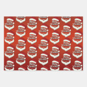 Feuille De Papier Cadeau Joyeux Noël Père Noël Motif (Devant)