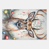 Feuille De Papier Cadeau Joyeux Noël / Personnaliser le nom (Devant)